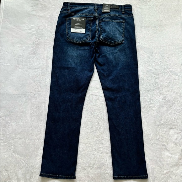 KENNETH COLE JEANS Men's Slim Fit Stretch Blue Jeans--36x32 - Picture 9 of 16